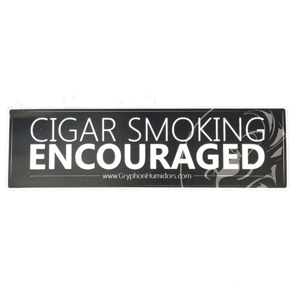 Cigar Smoking Encouraged vinyl sticker