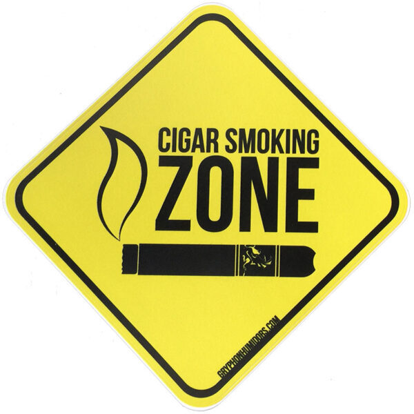 Cigar Smoking Zone vinyl sticker